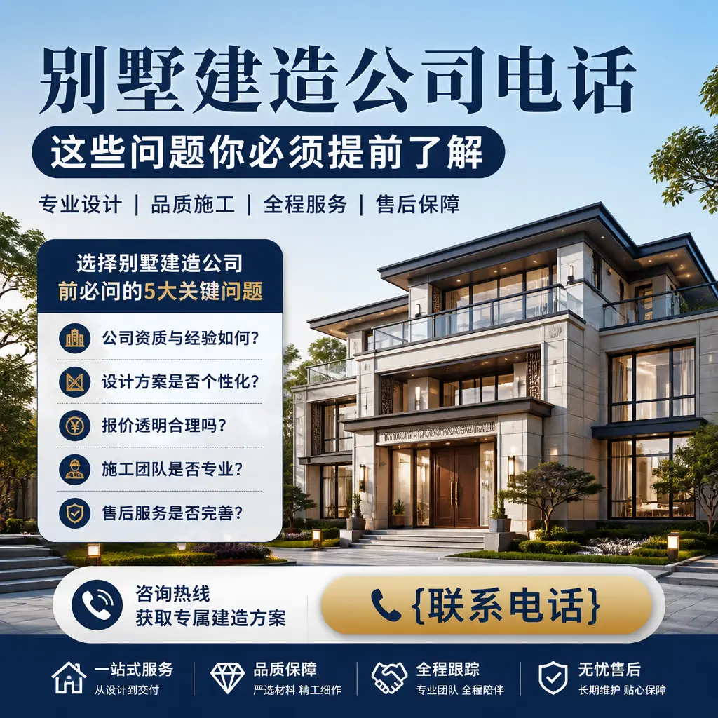 都匀别墅建造公司电话，这些问题你必须提前了解